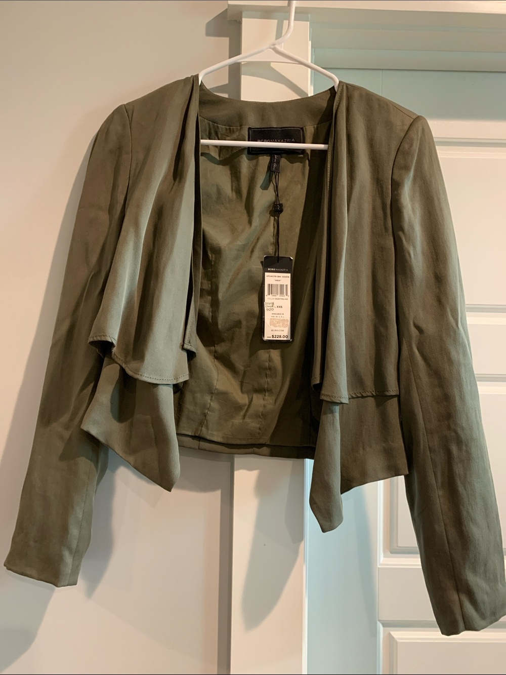 BCBG Maxazria Olive Green Blazer, NWT